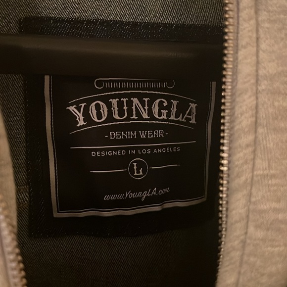 YoungLA Denim Zip-Up Jacket - Picture 3 of 5